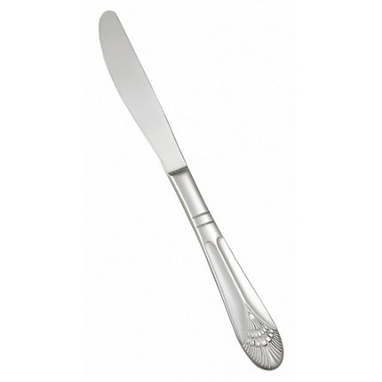 Winco 0031-18 9 5/8" Peacock Flatware Stainless Steel European Table Knife