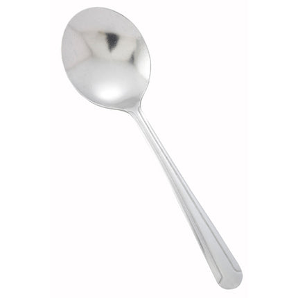 Winco 0081-04 6" Dominion Flatware Stainless Steel Bouillon Spoon