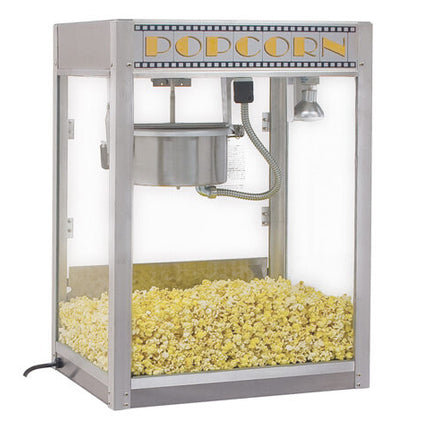 Winco Benchmark 11087 Silver Screen Popcorn Machine 8 oz.