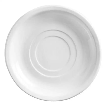 Libbey 840-205-006 Porcelana 6" Bright White Double Well Porcelain Saucer - 36/Case