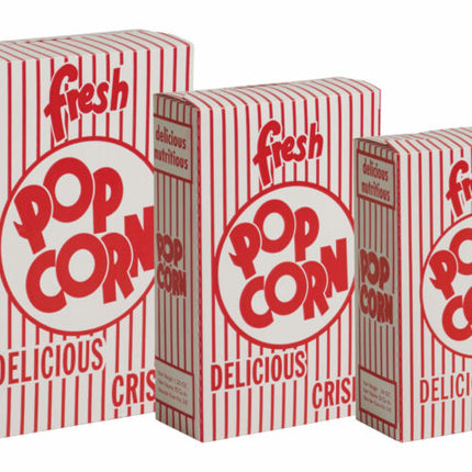 Winco Benchmark 41549 Popcorn Supplies Closed Top Popcorn Box 0.75 oz.