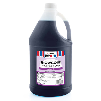 Winco Benchmark 72003 Shaved Ice Snow Cone Syrup 1 Gallon Grape