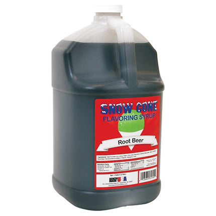 Winco Benchmark 72010 Shaved Ice Snow Cone Syrup 1 Gallon Root Beer