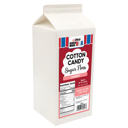 Winco 82003 Benchmark Cotton Candy Red Cherry Sugar Floss - 3.25 LB