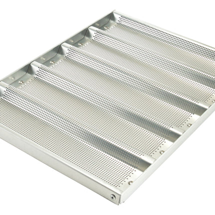 Winco ABPN-5H Aluminum Five Slot Sub Sandwich Roll Pan