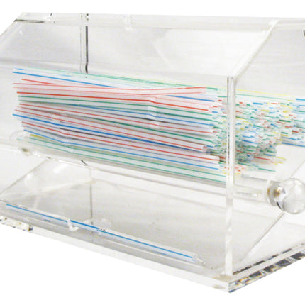 Winco ACSD-712 Acrylic Straw Dispenser