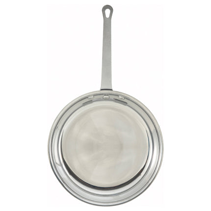 Winco AFP-7 Majestic 7" Aluminum Fry Pan - Mirror Finish