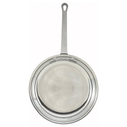 Winco AFP-10 Majestic 10" Aluminum Fry Pan - Mirror Finish