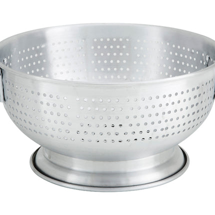 Winco ALO-8BH 8 Qt. Aluminum Colander with Base and Handles