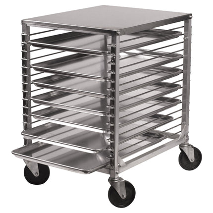 Winco ALRK-15 15 Tier Front-Loading Aluminum Pan Rack with Wire Slides