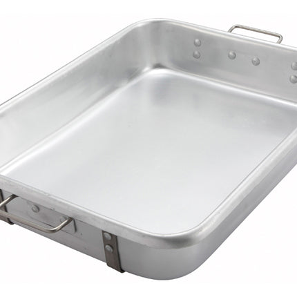 Winco ALRP-1824 Aluminum Roast Pan with Straps and Handles