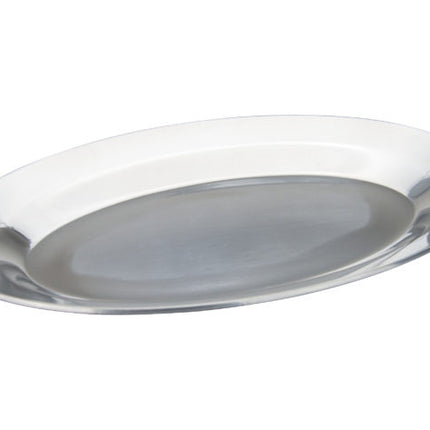 Winco APL-10 Oval 10" Aluminum Sizzler Platter