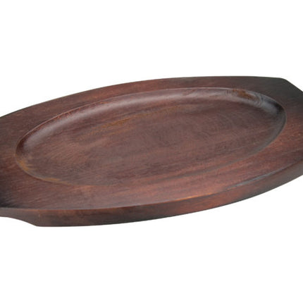 Winco APL-10UL Oval 10" Wood Sizzler Platter Underliner For APL-10