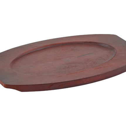 Winco APL-11UL Oval 11" Wood Sizzler Platter Underliner For APL-11