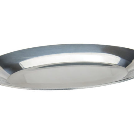 Winco APL-12 Oval 12" Aluminum Sizzler Platter