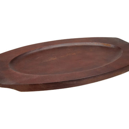 Winco APL-12UL Oval 12" Wood Sizzler Platter Underliner For APL-12