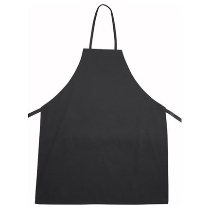 Winco BA-3226BK Black 33" L x 26" W Signature Chef Poly-Cotton Full-Length Bib Apron