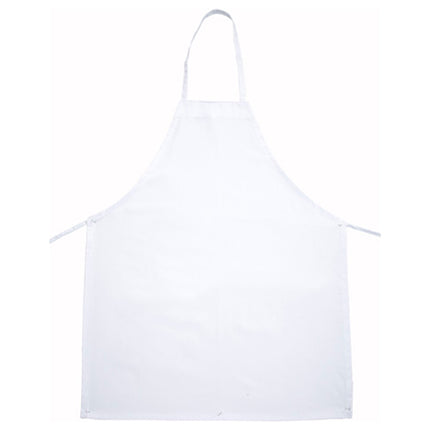 Winco BA-3226WH White 33" L x 26" W Signature Chef Poly-Cotton Full-Length Bib Apron