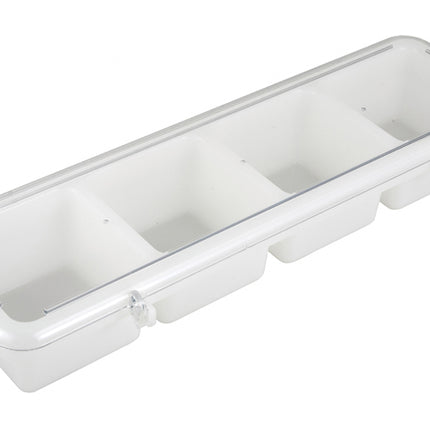 Winco BC-4P 4 Compartment Bar Condiment Tray