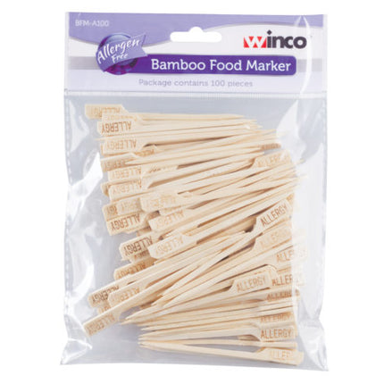 Winco BFM-A100 Allergen Free Bamboo Food Marker