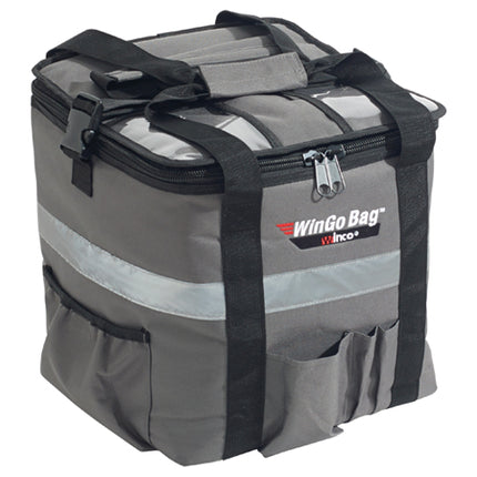 Winco BGCB-1212 Small  Gray Insulated Polyester Premium Catering WinGo Bag