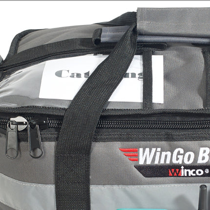 Winco BGCB-1212 Small  Gray Insulated Polyester Premium Catering WinGo Bag