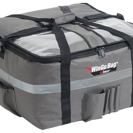 Winco BGCB-2212 X-Large Gray Insulated Polyester Premium Catering WinGo Bag