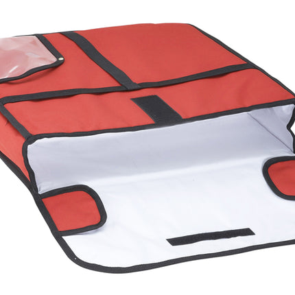 Winco BGPZ-20 20" x 20" Red Polyester Insulated Pizza Delivery Bag