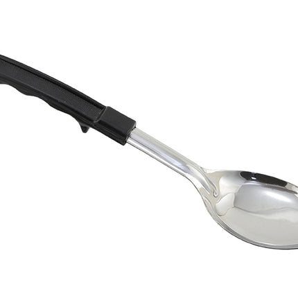 Winco BHON-11 11" Stainless Steel Solid Basting Spoon with Plastic Handle