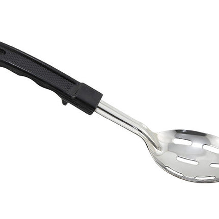 Winco BHSN-11 11" Stainless Steel Slotted Basting Spoon with Plastic Handle