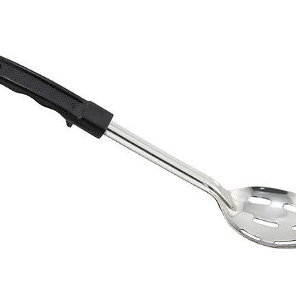 Winco BHSN-13 13" Stainless Steel Slotted Basting Spoon with Plastic Handle