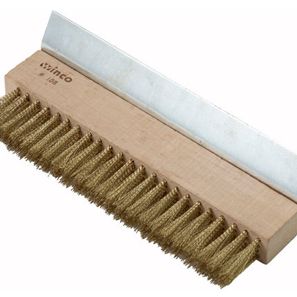 Winco BR-10 Brass Bristle 10 3/4" Pizza Oven Brush