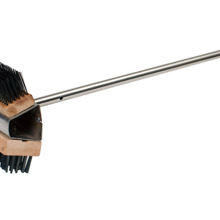 Winco BR-21 Wire Dual-Headed Cleaning Brush with 28" Stainless Steel Handle