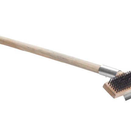 Winco BR-27 27" Pizza Oven Brush with Scraper