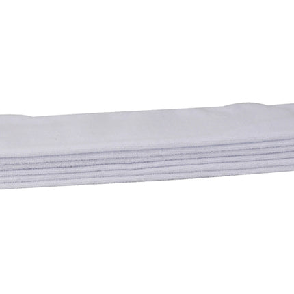 Winco BTM-16W 16" x 16" White Microfiber Bar Towels 6/Pack