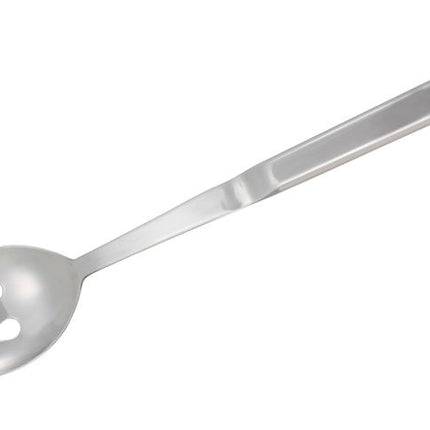 Winco BW-NS3 11 3/4" Hollow Stainless Steel Handle Notched Salad Spoon