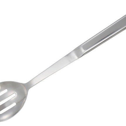 Winco BW-SL2 11 3/4" Hollow Stainless Steel Handle Slotted Serving Spoon