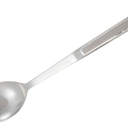 Winco BW-SS1 11 3/4" Hollow Stainless Steel Handle Solid Serving Spoon