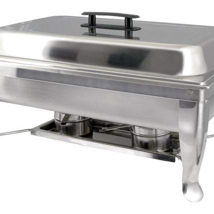 Winco C-1080 8 qt. Stainless Steel Oblong Chafer Bellaire Line