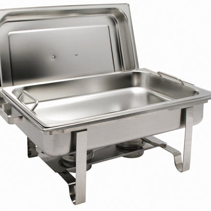 Winco C-2080B 8 qt. Get-A-Grip Oblong Chafer with Pan Handles