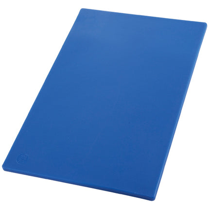 Winco CBBU-1218 Blue Polyethylene Plastic Cutting Board - 12" x 18" x 1/2"