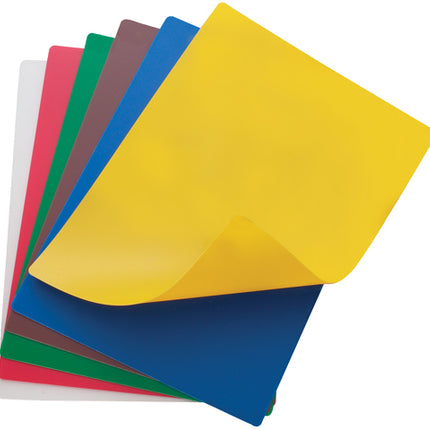 Winco CBF-1520 Plastic Color Coded Cutting Mat Assortment 6-Pack - 15" x 20"