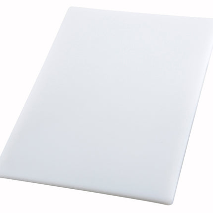 Winco CBH-1218 12" x 18" x 0.75" White Plastic Cutting Board