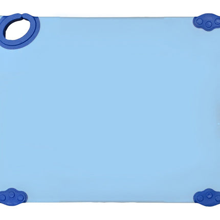 Winco CBK-1218BU 12" x 18" Blue StatikBoard Co-Polymer Plastic Cutting Board with Hook