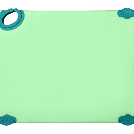 Winco CBK-1218GR 12" x 18" Green StatikBoard Co-Polymer Plastic Cutting Board with Hook