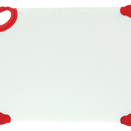 Winco CBN-1218RD 12" x 18" Red StatikBoard Co-Polymer Plastic Cutting Board with Hook