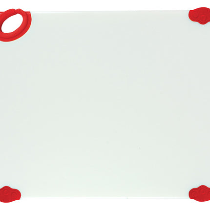 Winco CBN-1520RD 15" x 20" Red StatikBoard Co-Polymer Plastic Cutting Board with Hook