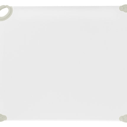 Winco CBN-1824WT 18" x 24" White StatikBoard Co-Polymer Plastic Cutting Board with Hook