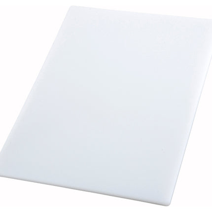 Winco CBWT-1218 12" x 18" White Plastic Cutting Board