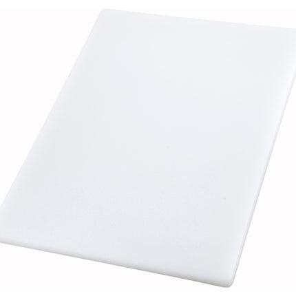 Winco CBXH-1218 12" x 18" x 1" White Plastic Cutting Board